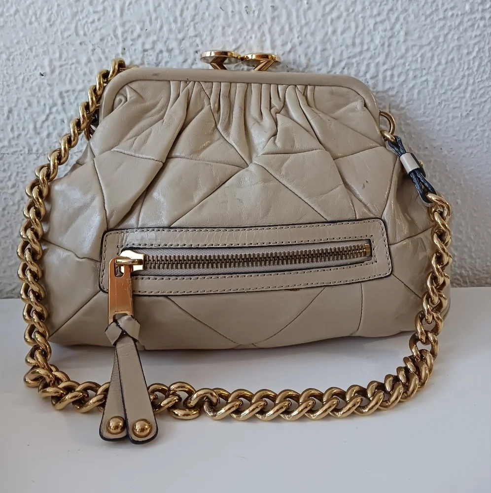 Vintage Marc Jacobs quilted ivory genuine leather shoulder bag - Picture 3 of 16